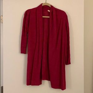 Fuchsia long cardigan from Anthropologie